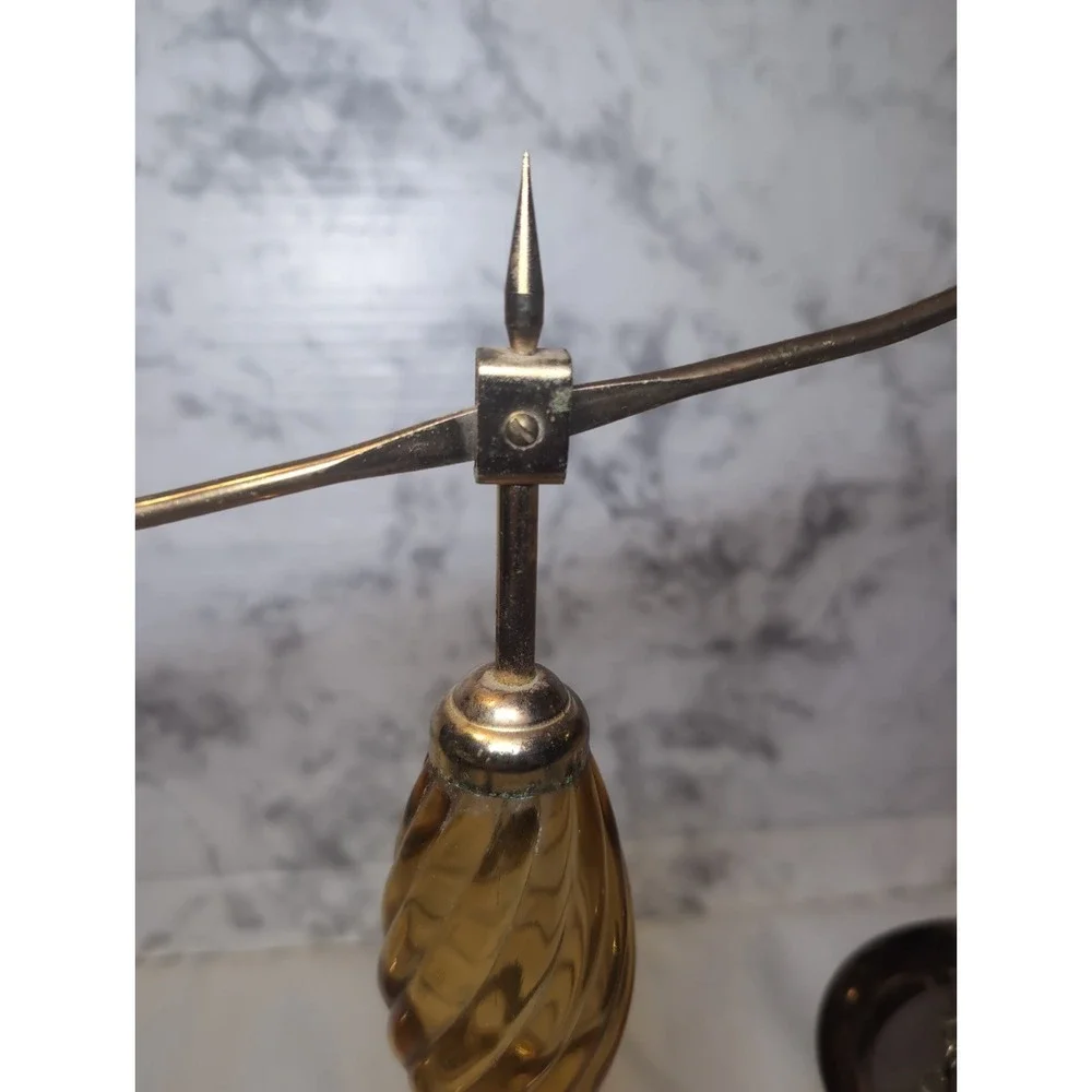 VINTAGE JAPAN GLASS MID CENTURY MODERN SCALES OF JUSTICE 13